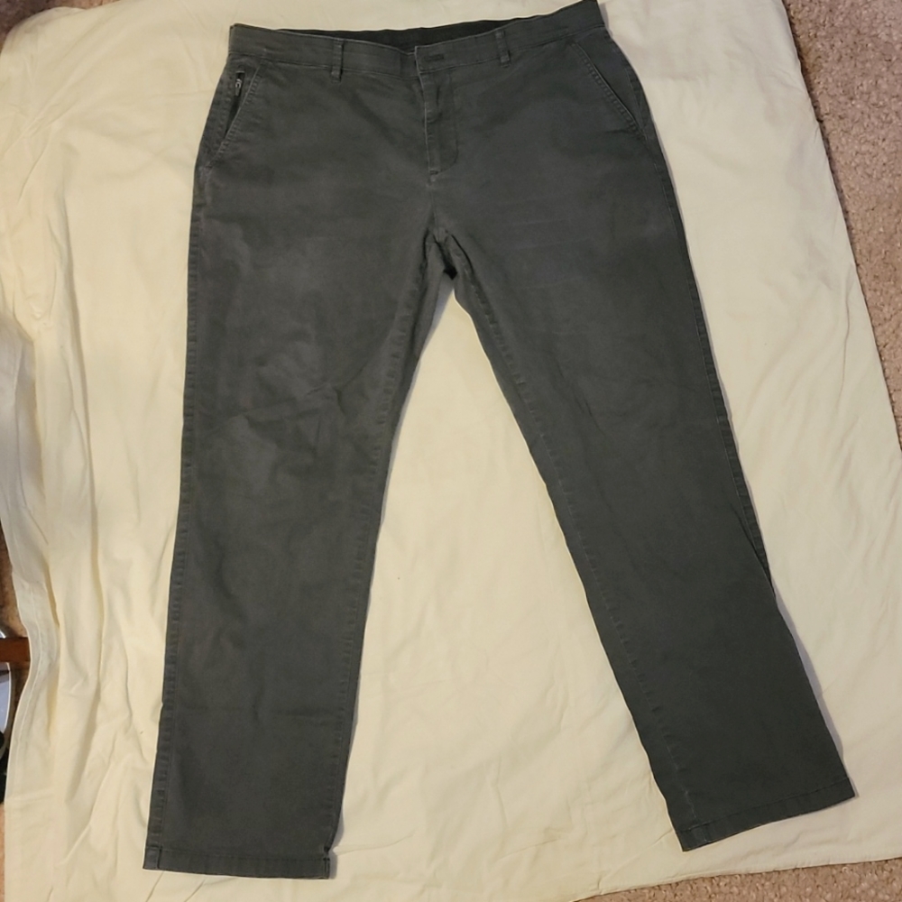 English Laundry Men's 36 x 32 dark gray casual dress pants